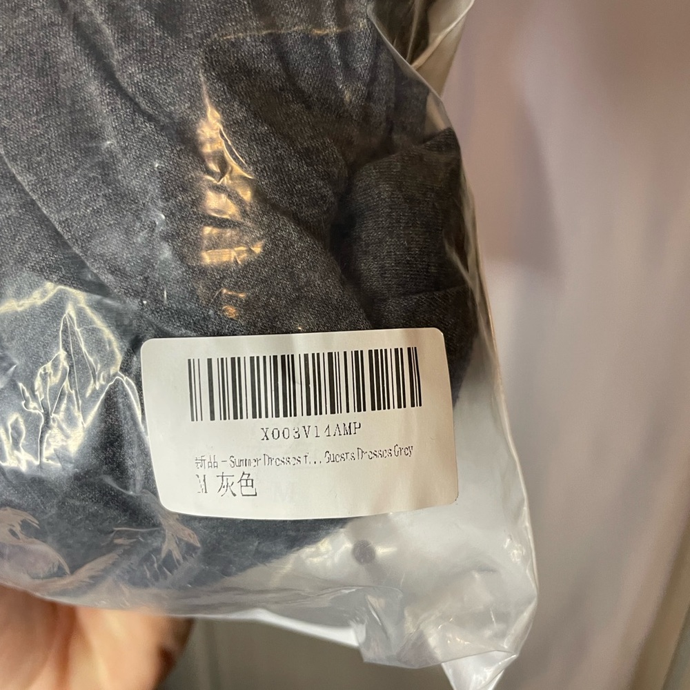 Women’s gray midi dress w/pockets size M NEW - Picture 6 of 6